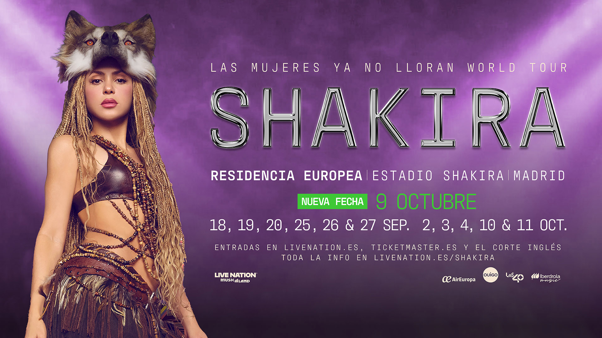 shakira residencia Madrid en 2026