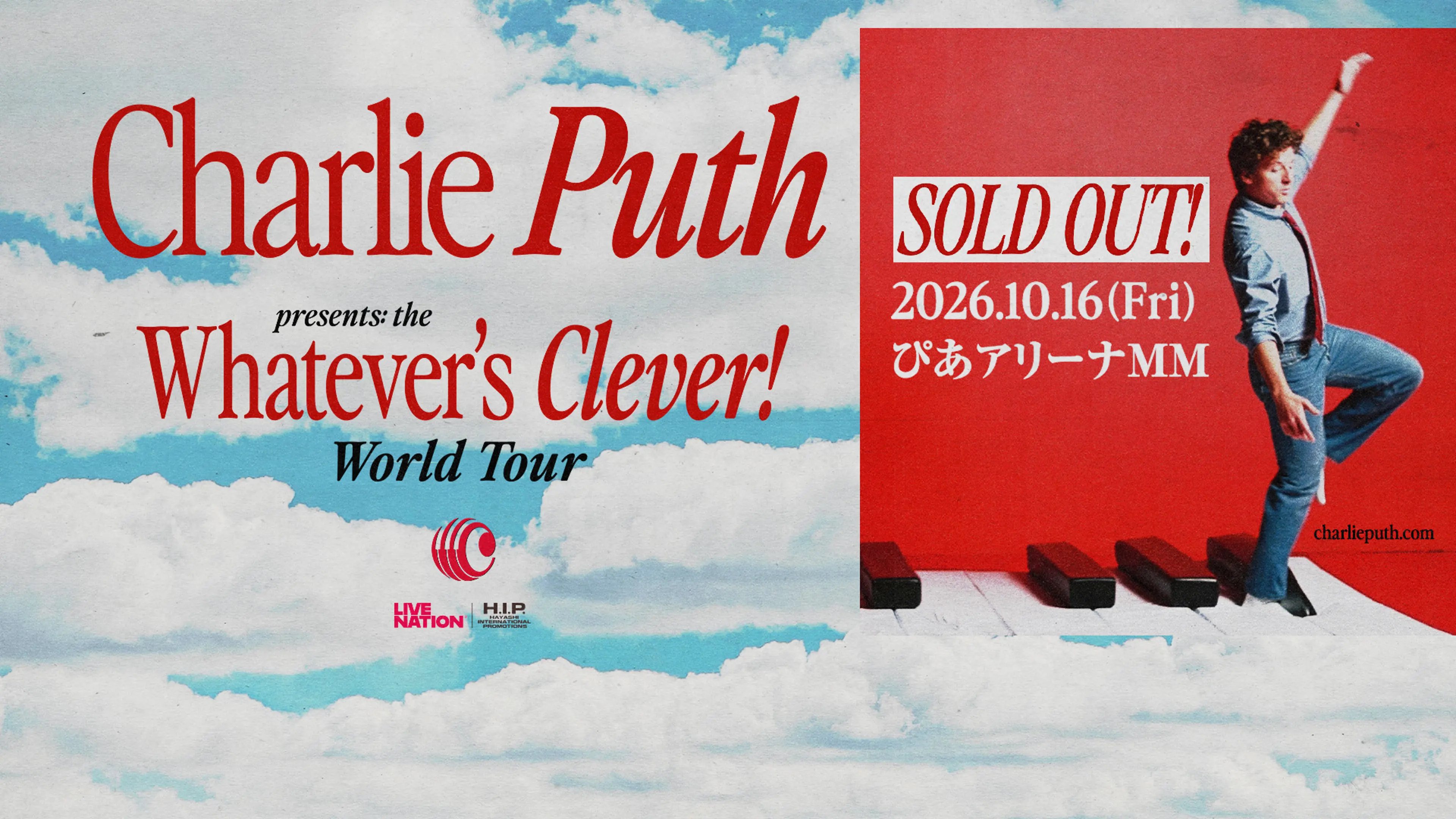 Charlie Puth - Whatever's Clever! World Tour