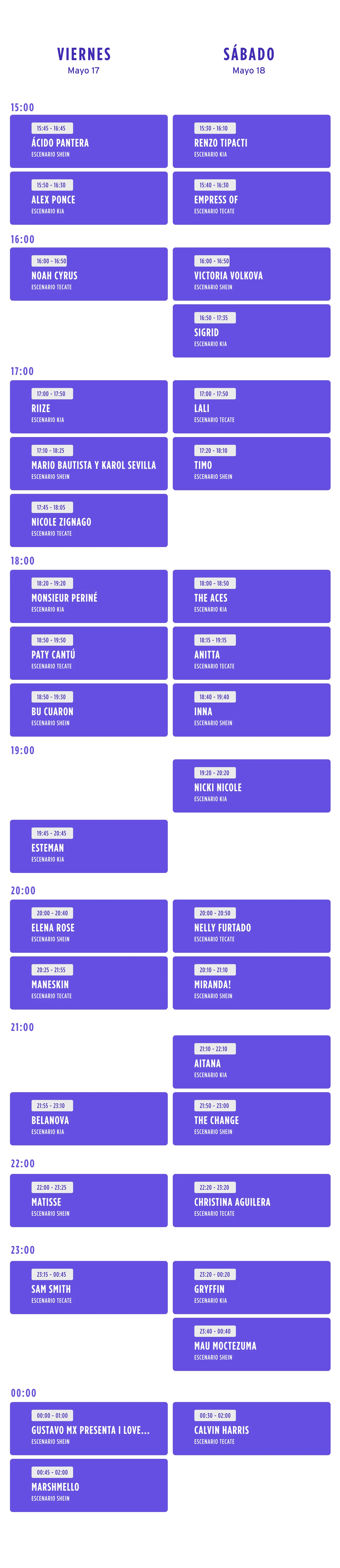 Emblema horarios