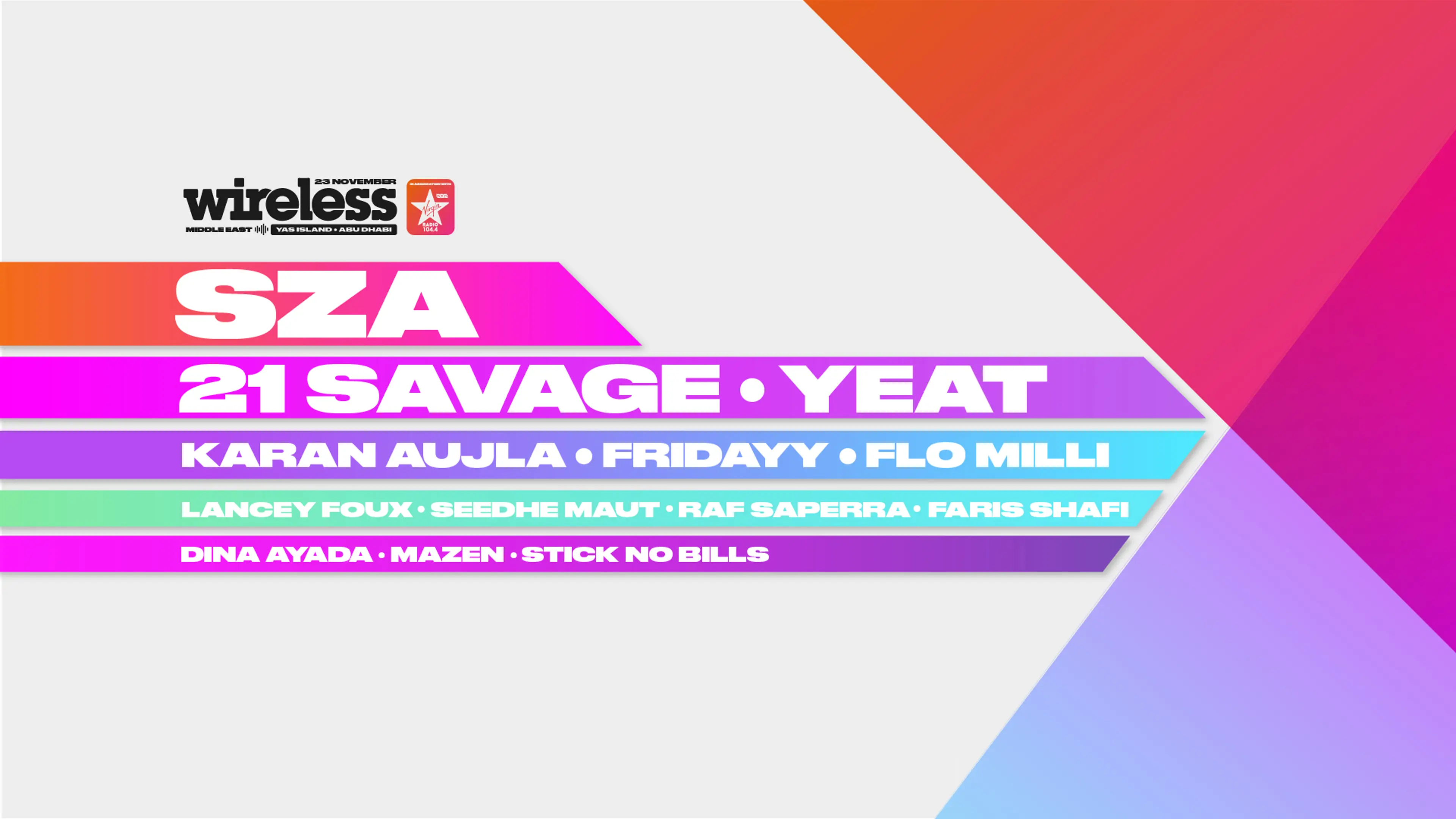 wireless, wireless, abu dhabi wireless, wireless abu dhabi, wireless dubai, sza dubai, sza abu dhabi, 21 savage dubai, 21 savage abu dhabi, 