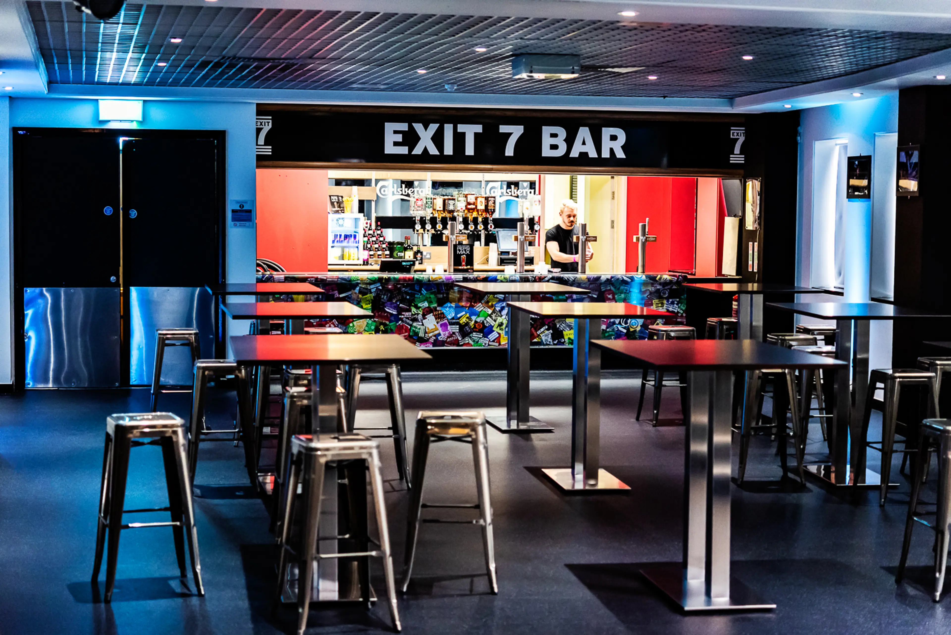The Exit 7 Bar at Utilita Arena Cardiff.