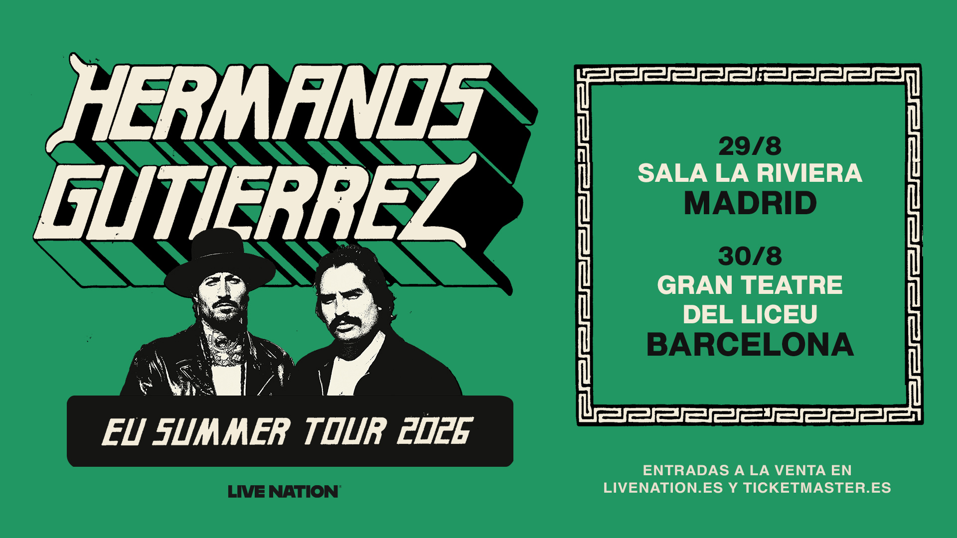 Hermanos Gutiérrez concierto en Madrid y Barcelona en agosto de 2026 comprar entradas