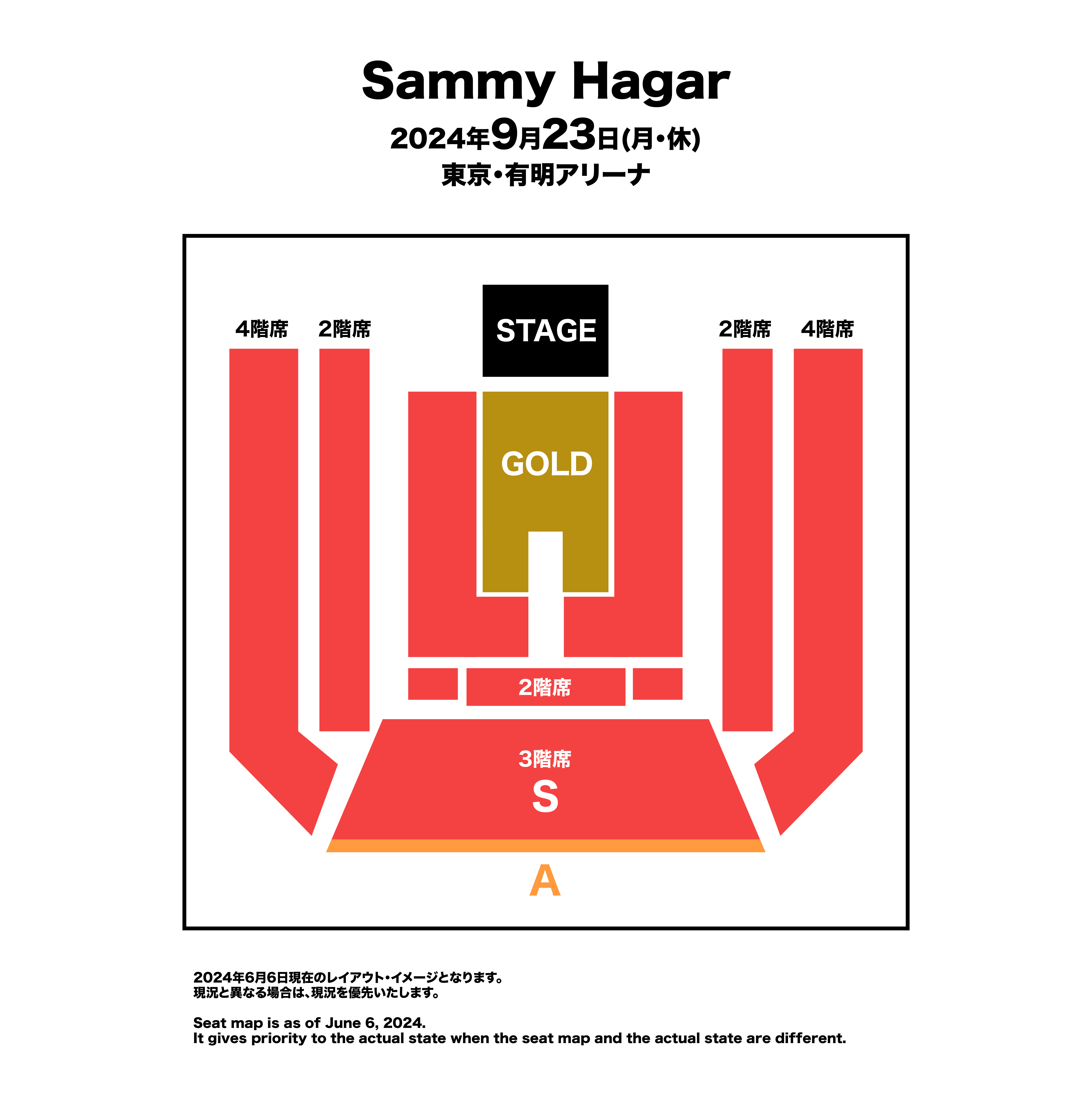 Sammy Hagar The Best of All Worlds 2024 Tour 日本公演