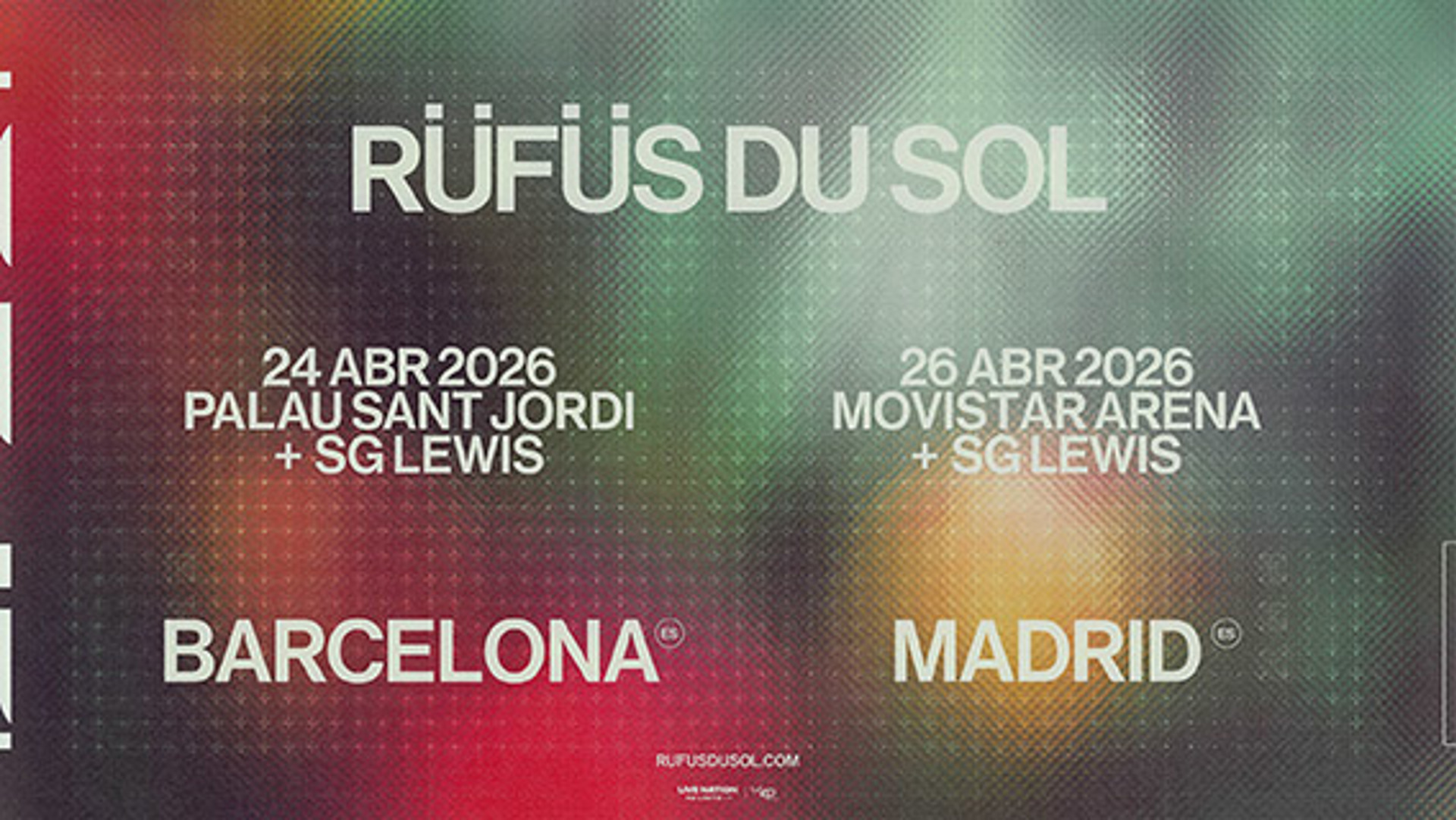 Rüfüs du sol dará dos conciertos en Madrid y Barcelona en 2026. Solicitar acreditaciones de prensa