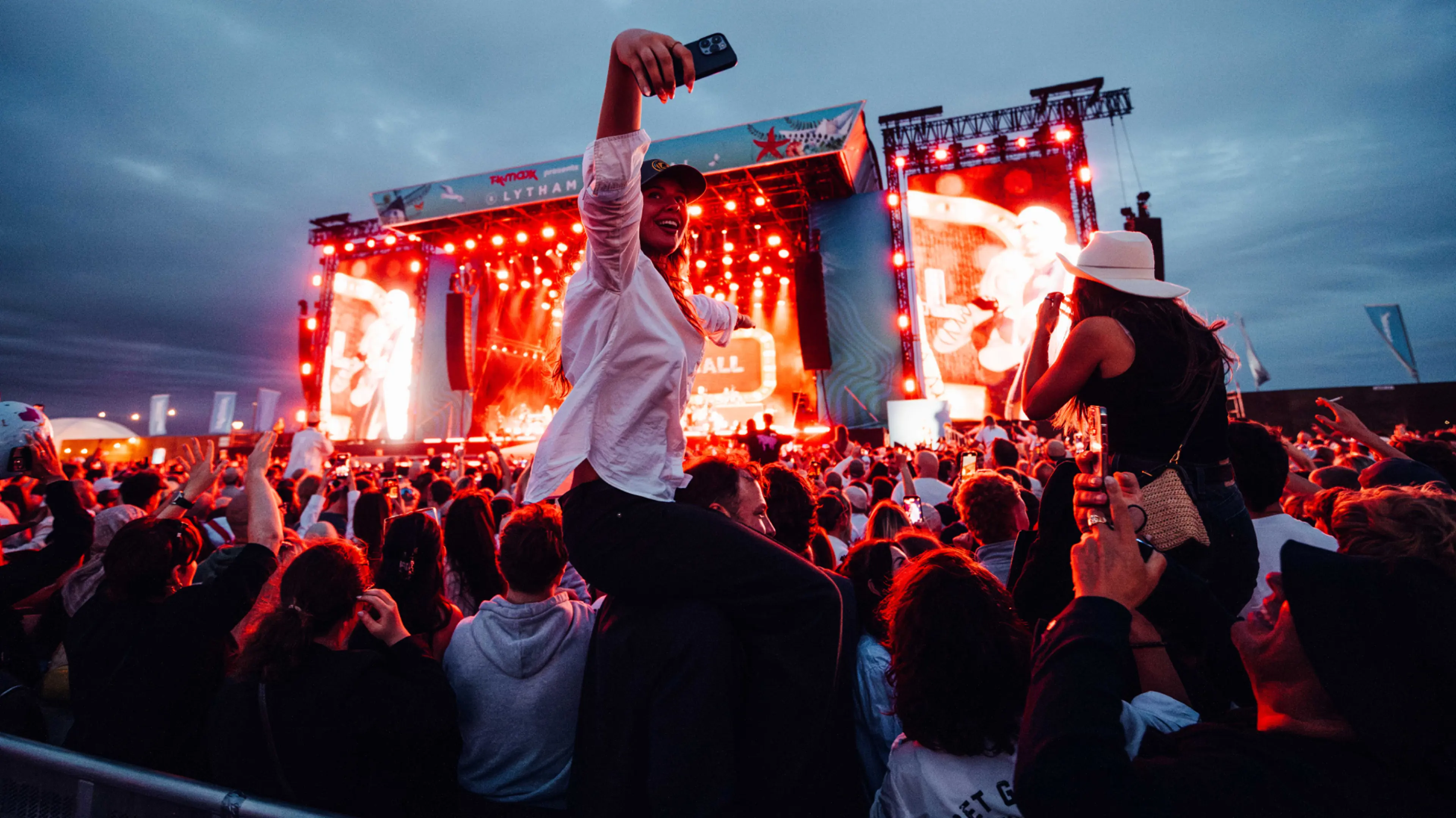 Crowd Shot Selfie infrot of stage
