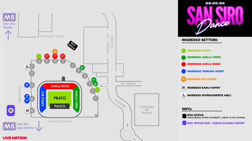 San Siro Stadio Mappa