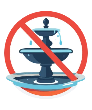 Eliminación de decoraciones con agua.