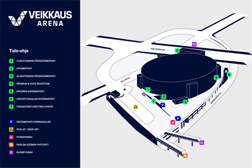 Tulo-ohjeet Veikkaus Arena