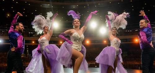 Performers in the Palladium on the Ambience ship