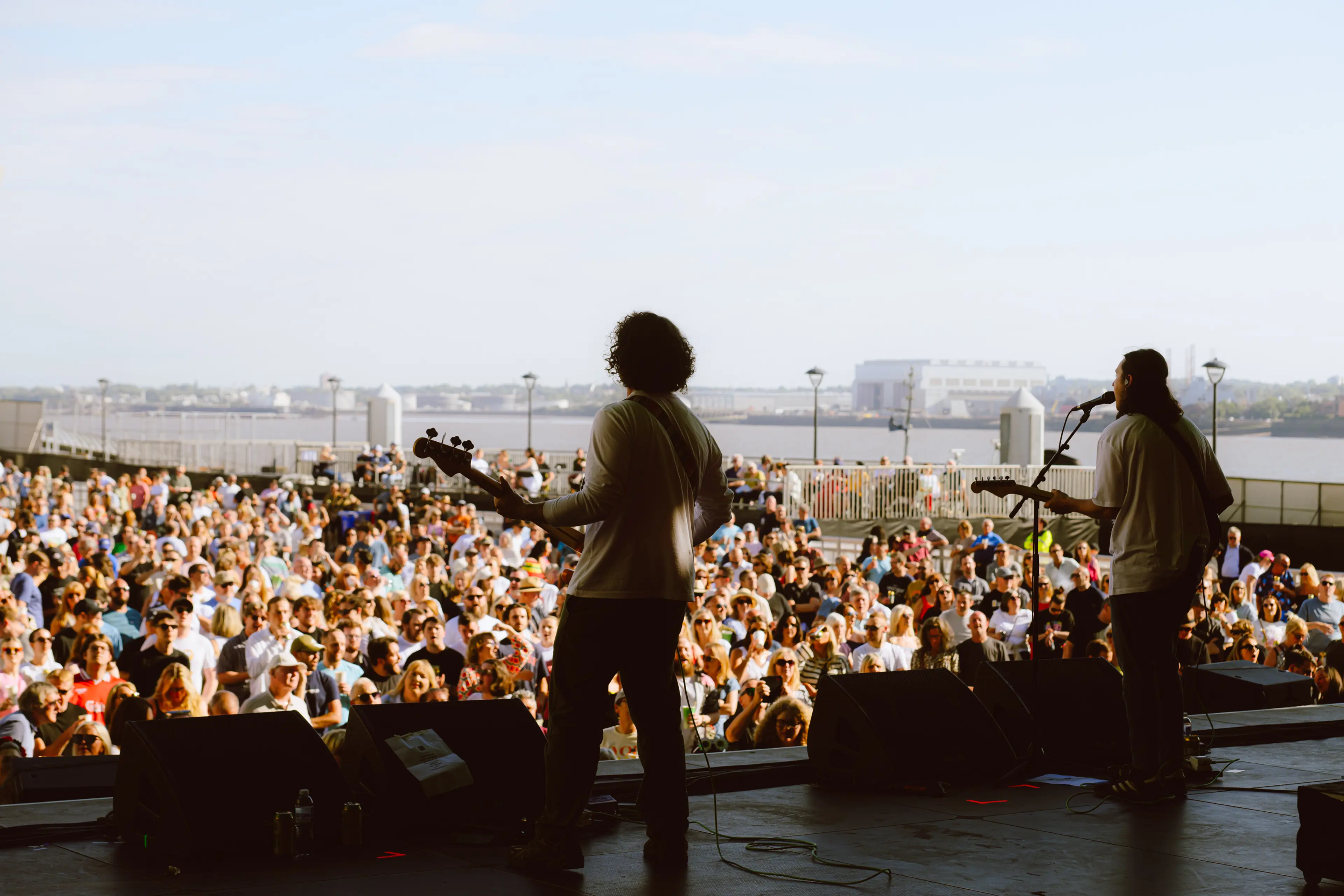 stage in summer at on the waterfront