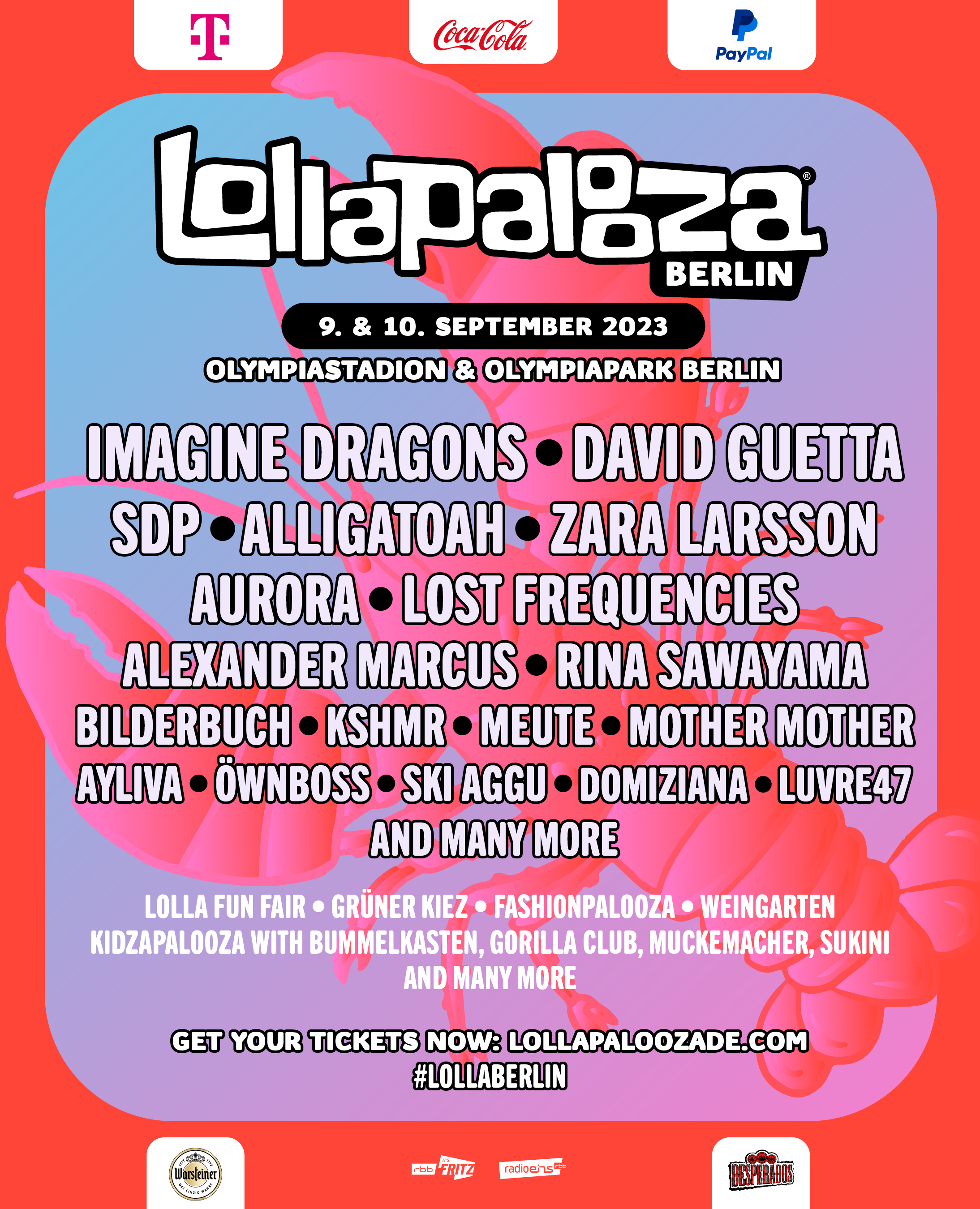 Lollapalooza 2024 Berlin Lineup Helga Agretha   Lollade Lineup2023 