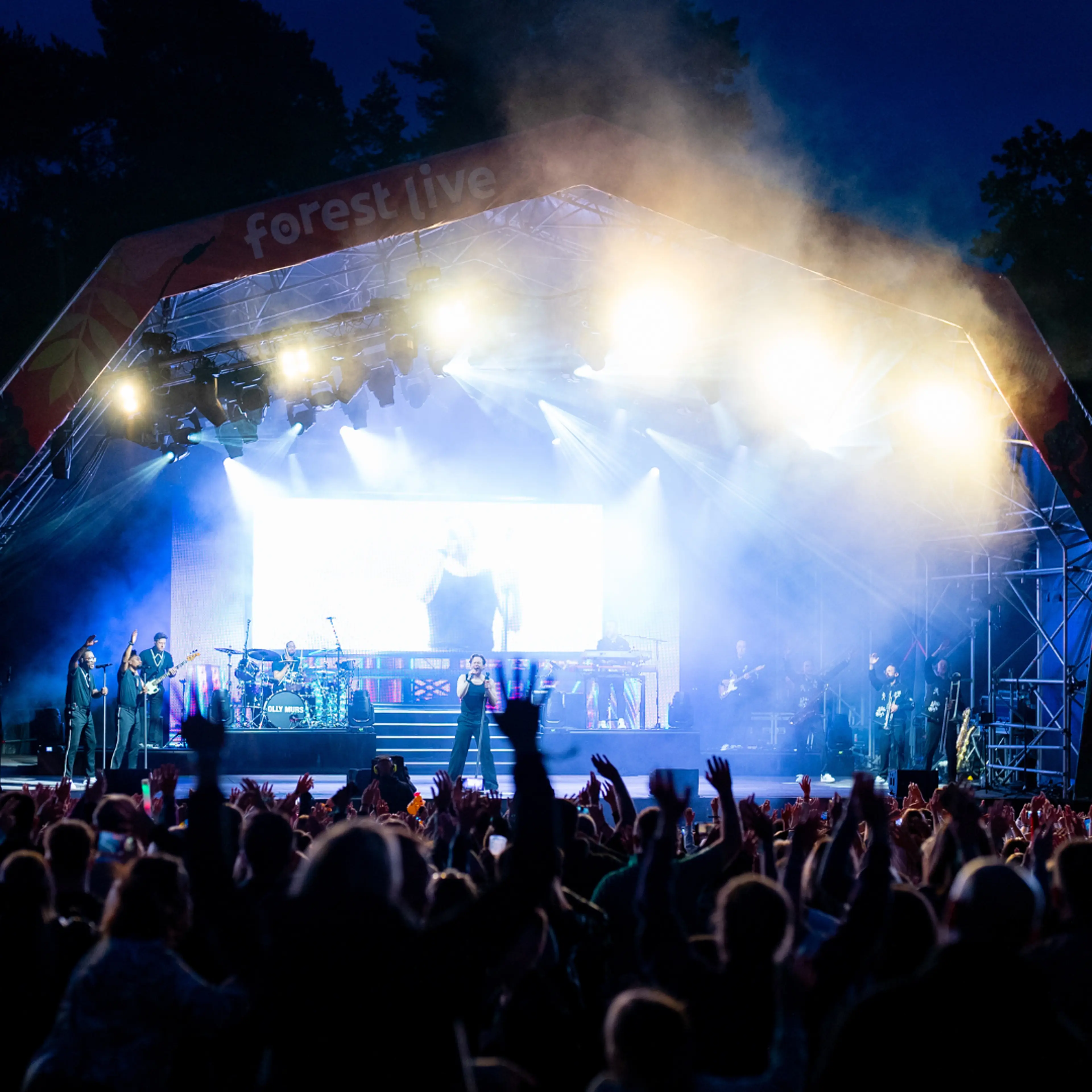 Stage with lights shows