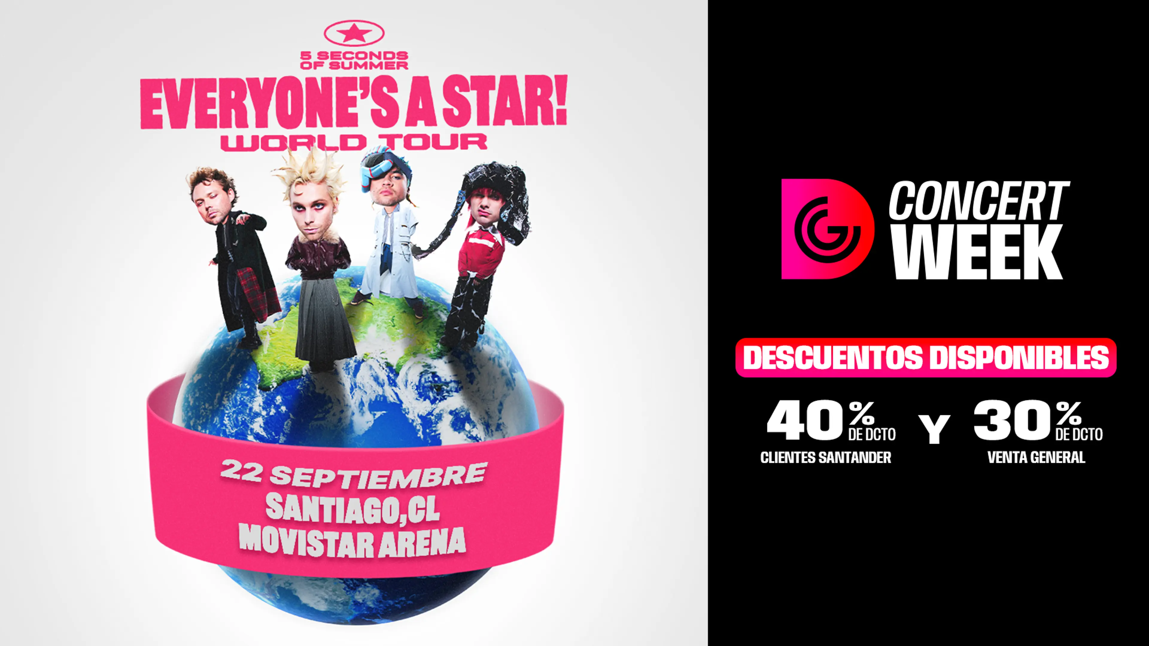 Conoce los descuentos que Concert Week tiene para ti 5 Seconds of Summer