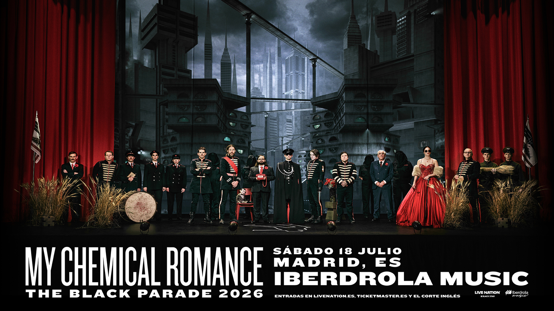 Cartel My Chemical Romance Madrid fecha Europa 2026