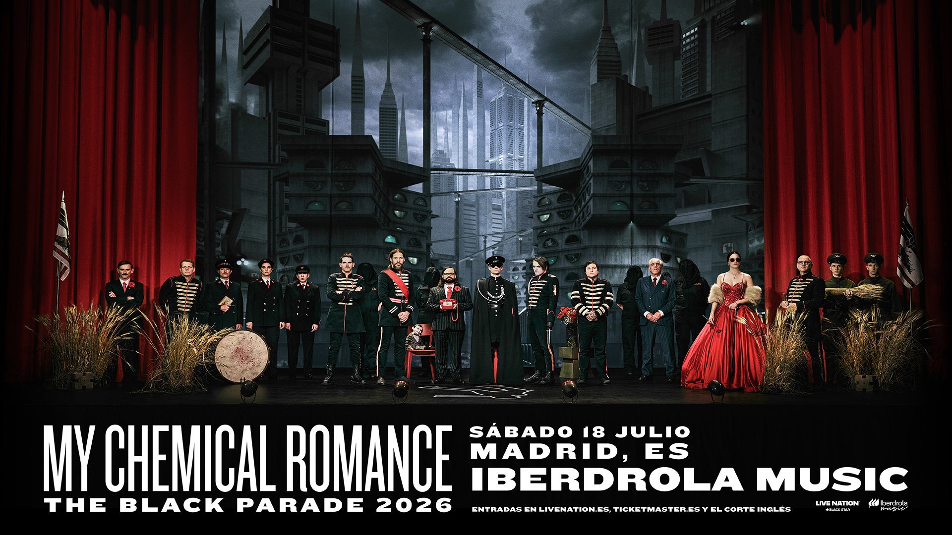 MyChemical Romance solicitar acreditaciones de prensa para su concierto en Madrid en 2026