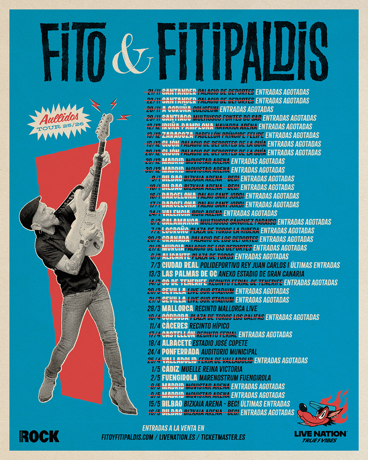 Cartel de la gira de Fito para 2026