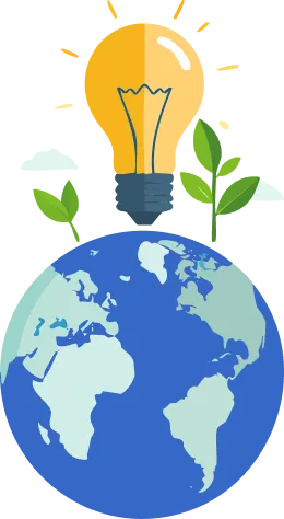 foco sobre el mundo semejando un mundo inteligente