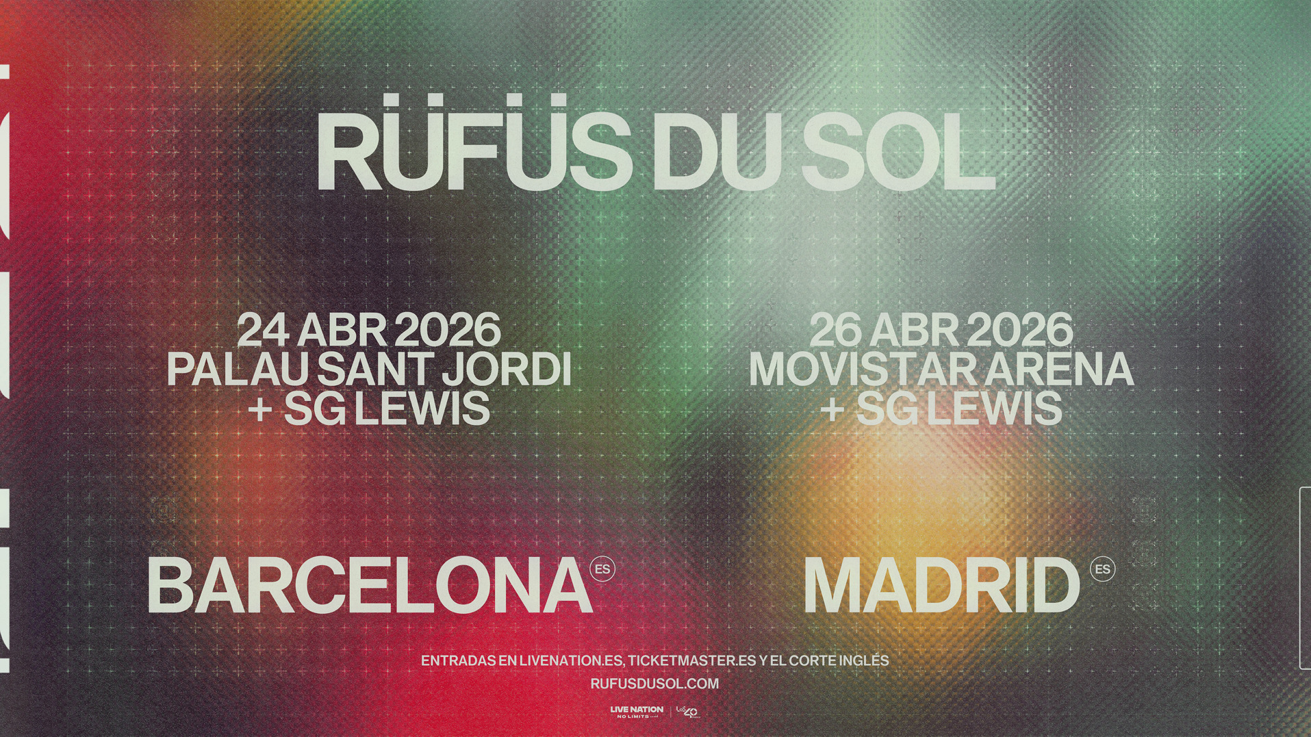 RÜFÜS DU SOL EN MADRID Y BARCELONA EN 2026 COMPRAR ENTRADAS