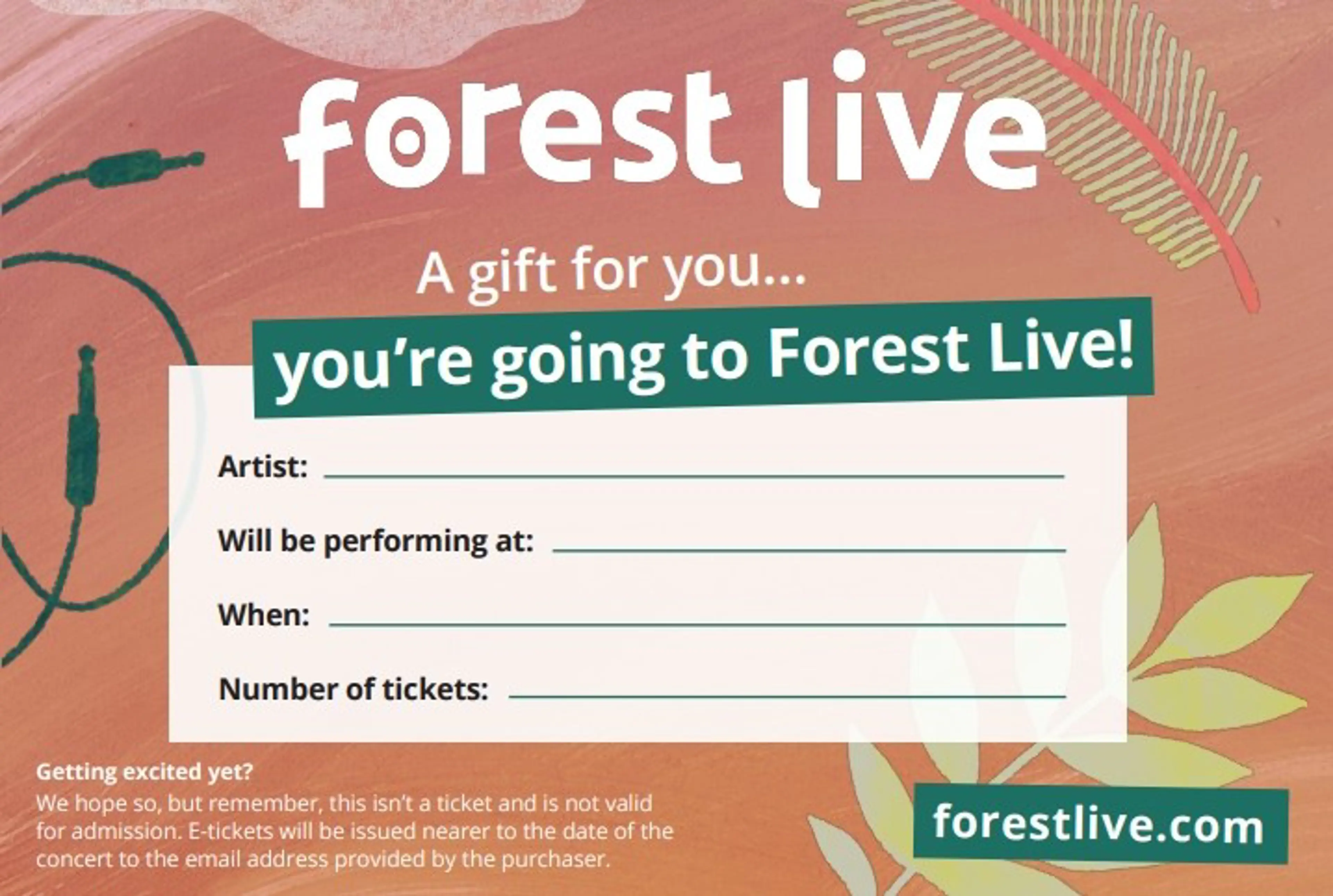 Forest Live gift card