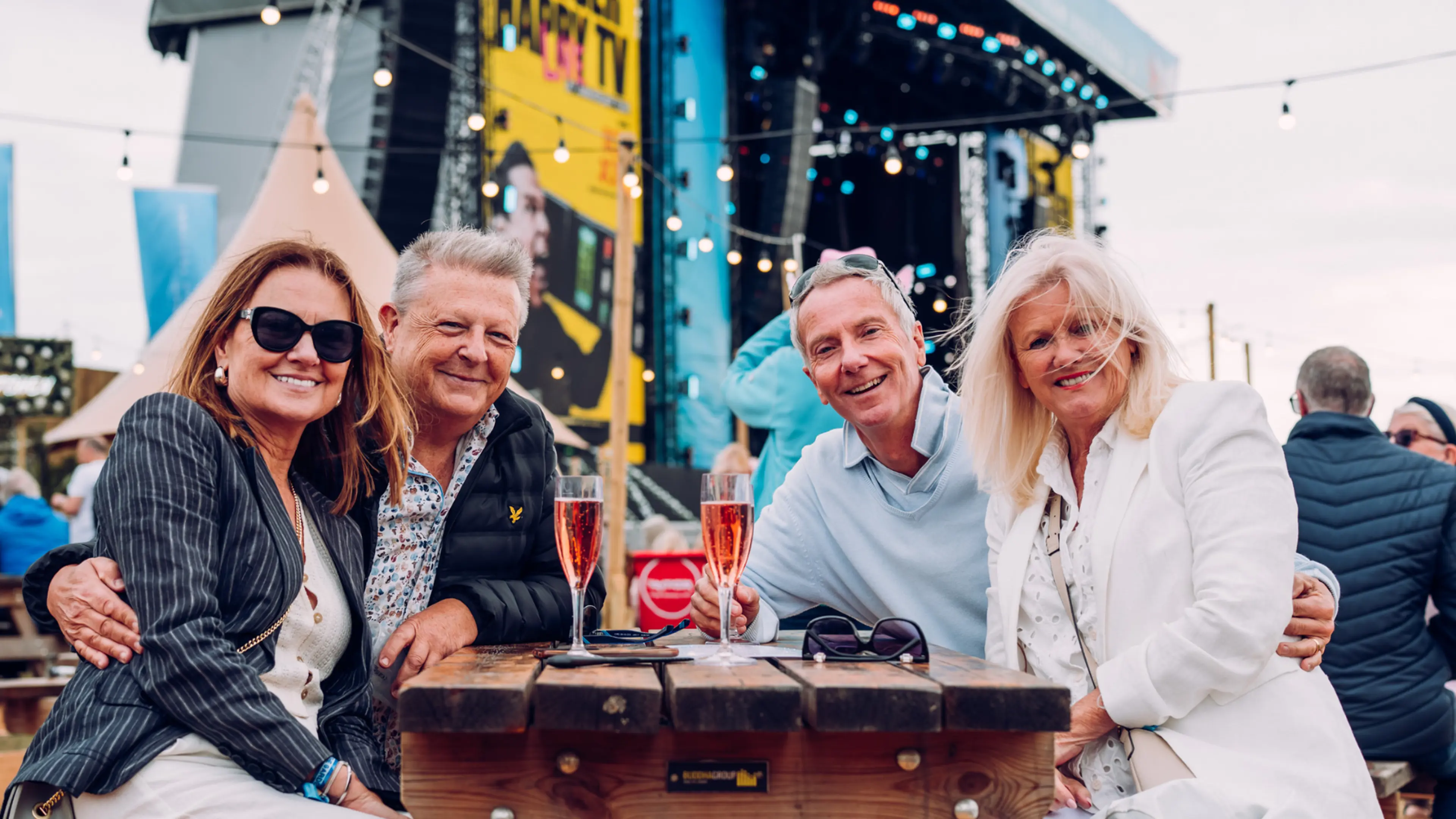 VIP Bench area at Lytham Festival