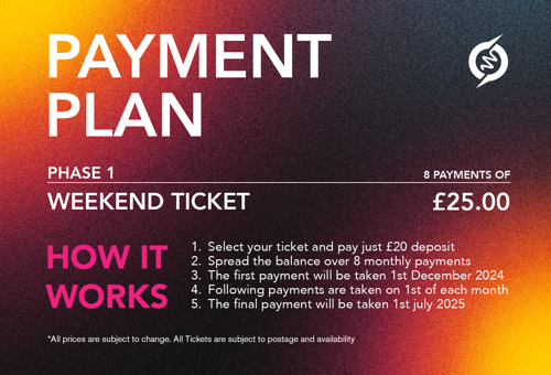 Noisily Festival Payment Plan Information (8-part)