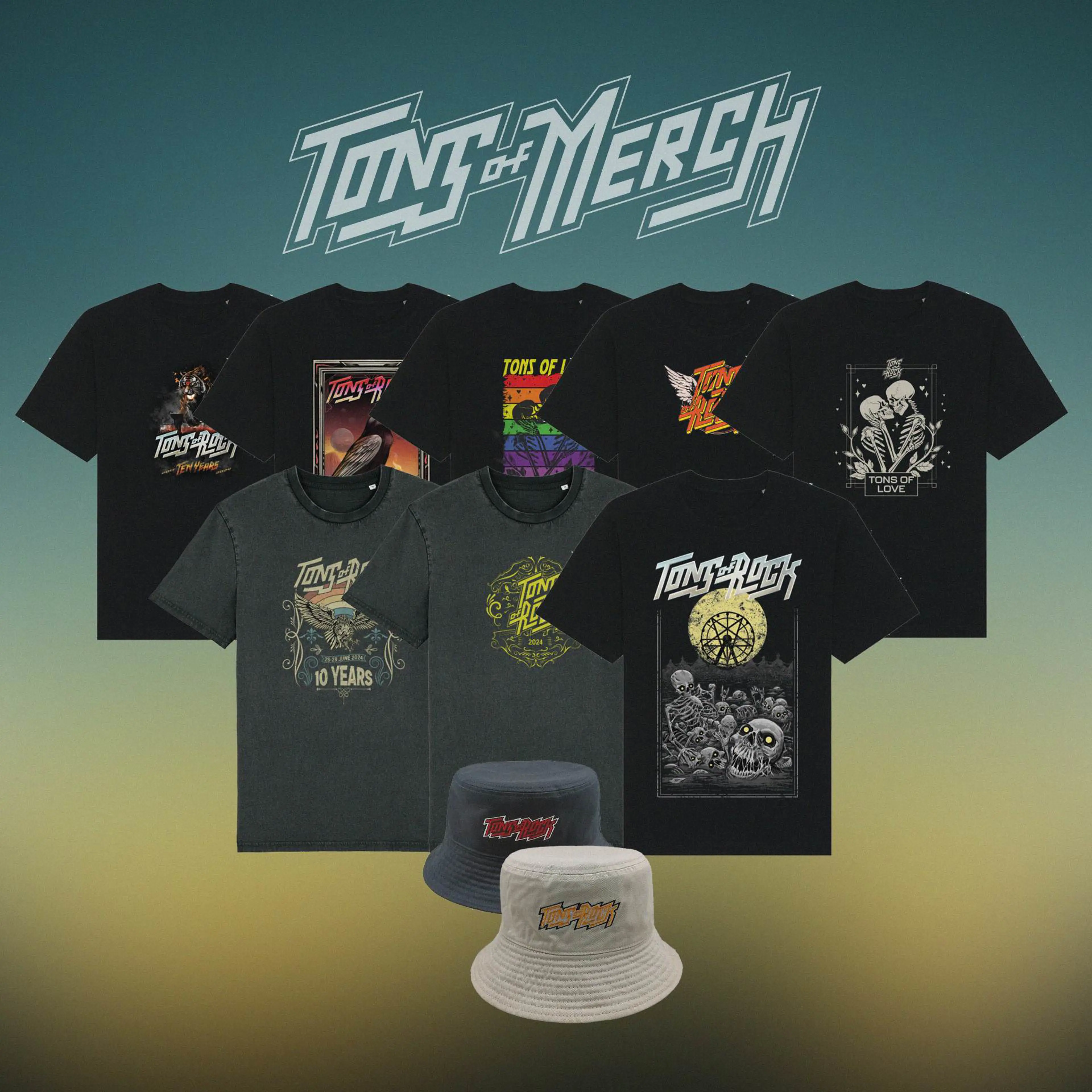 This years Tons of Rock merch