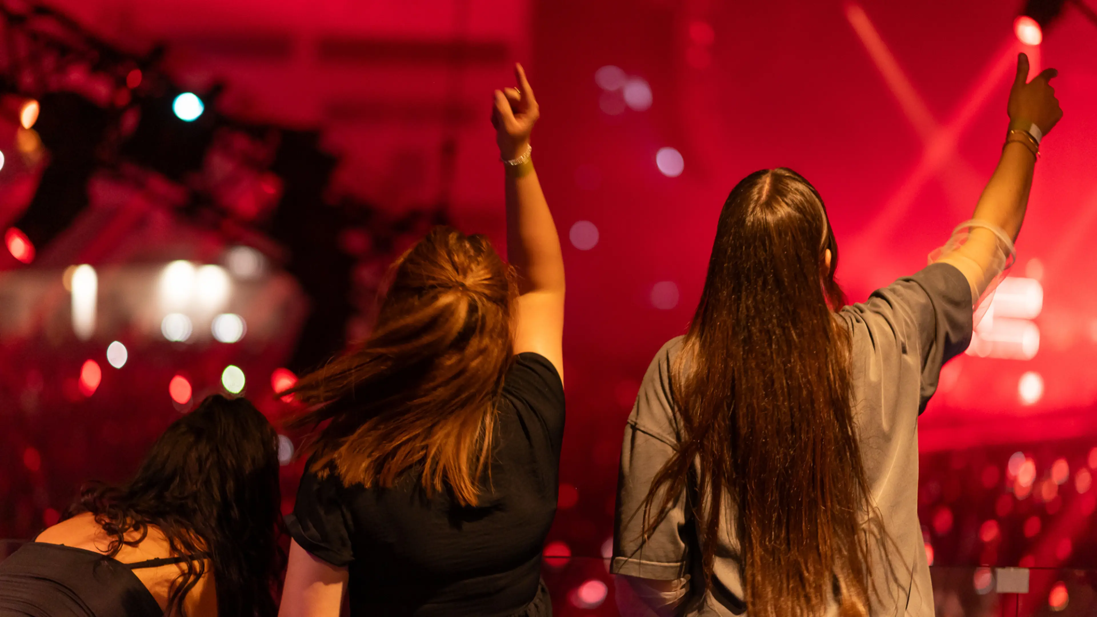 People dancing at the Energise Club at Utilita Arena Cardiff.