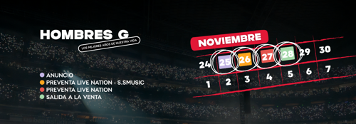 Salida a venta de entradas para la gira de Hombres G en 2026