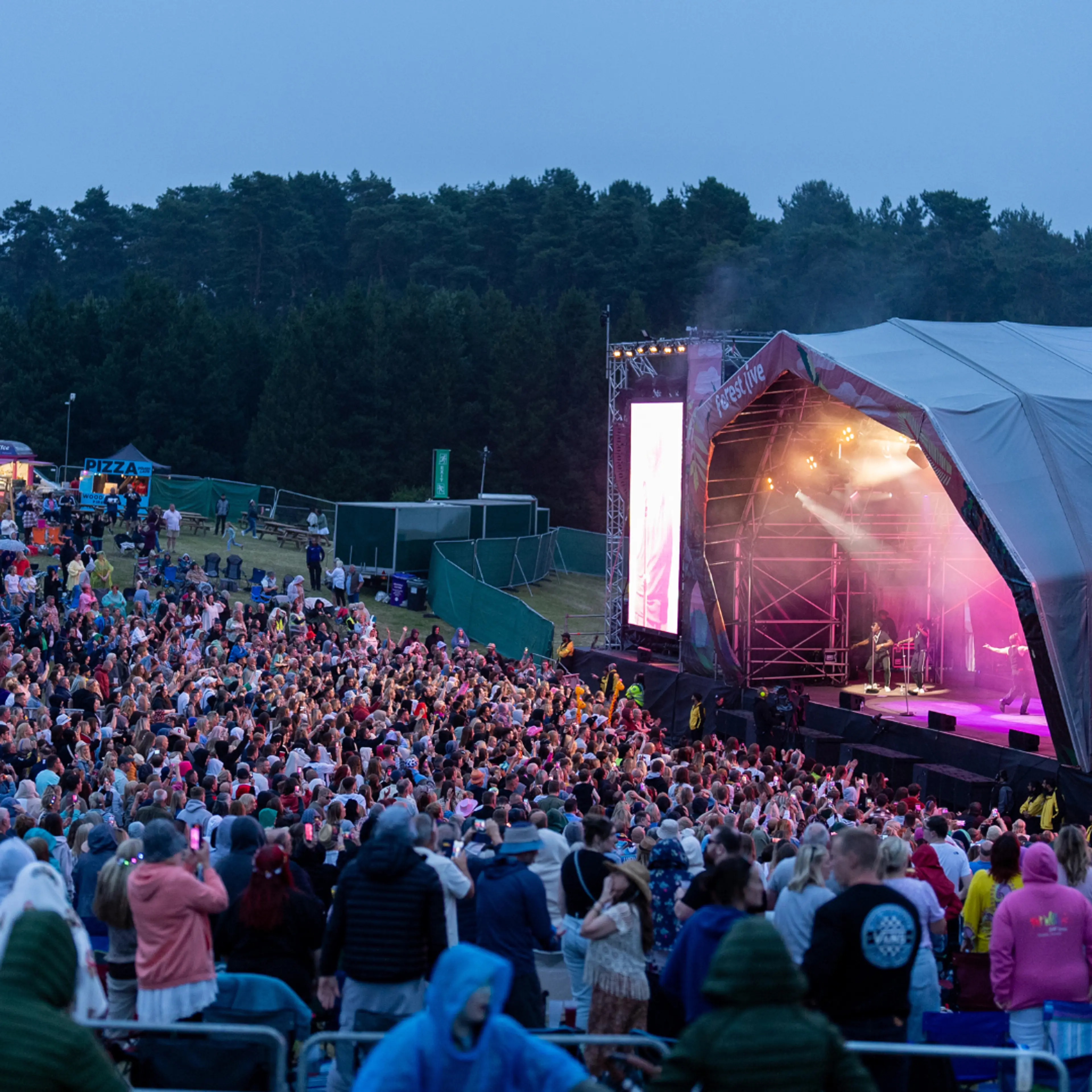 Crowd and stage