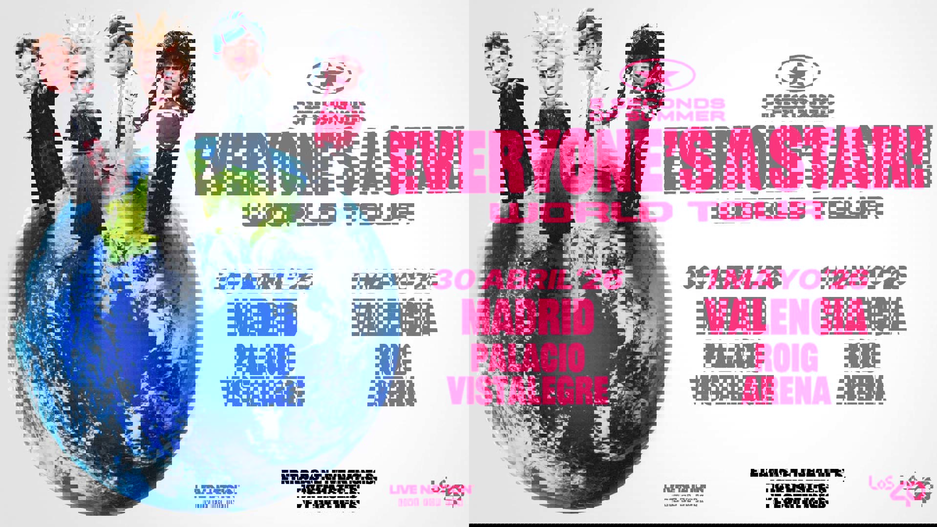 5 Seconds of Summer World Tour pasa por España en 2026 en Madrid y Valencia