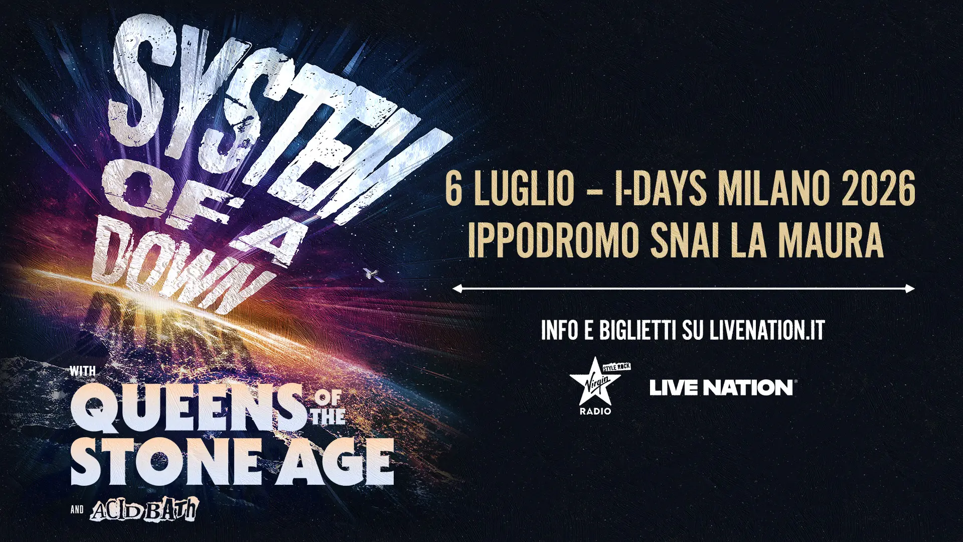 I-Days Festival 2026 Mailand System Of A Down Queens Of The Stone Age