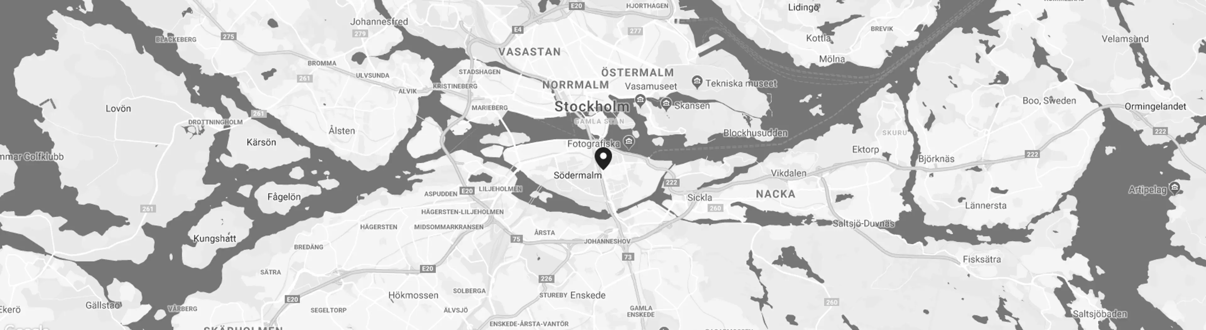 Länk till google map för Göta Lejon adress