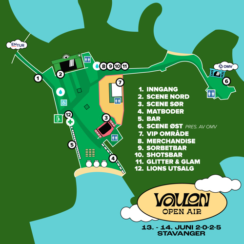 Kart over Vaulen 2025