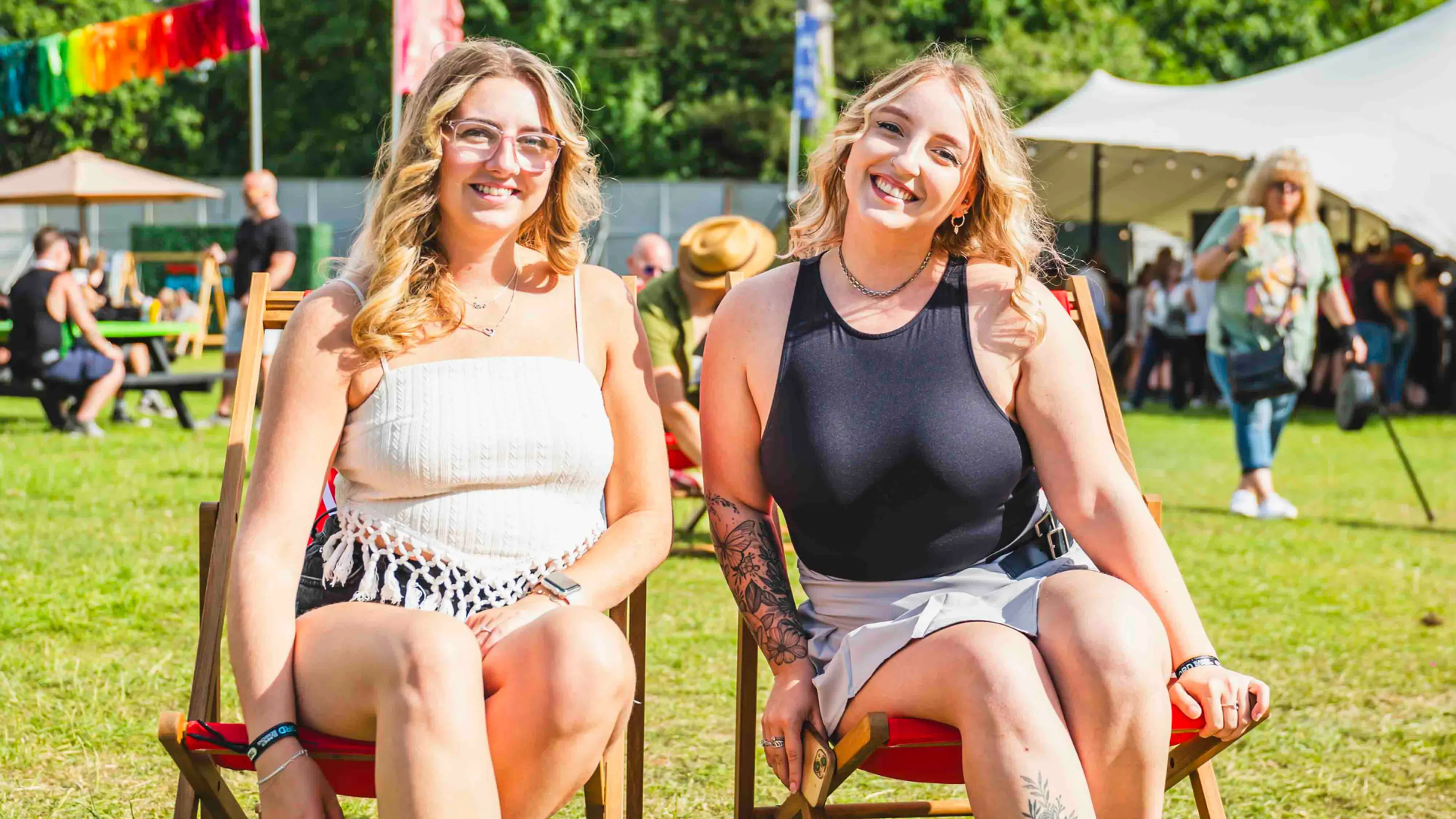 Ladies sat down in The Retreat