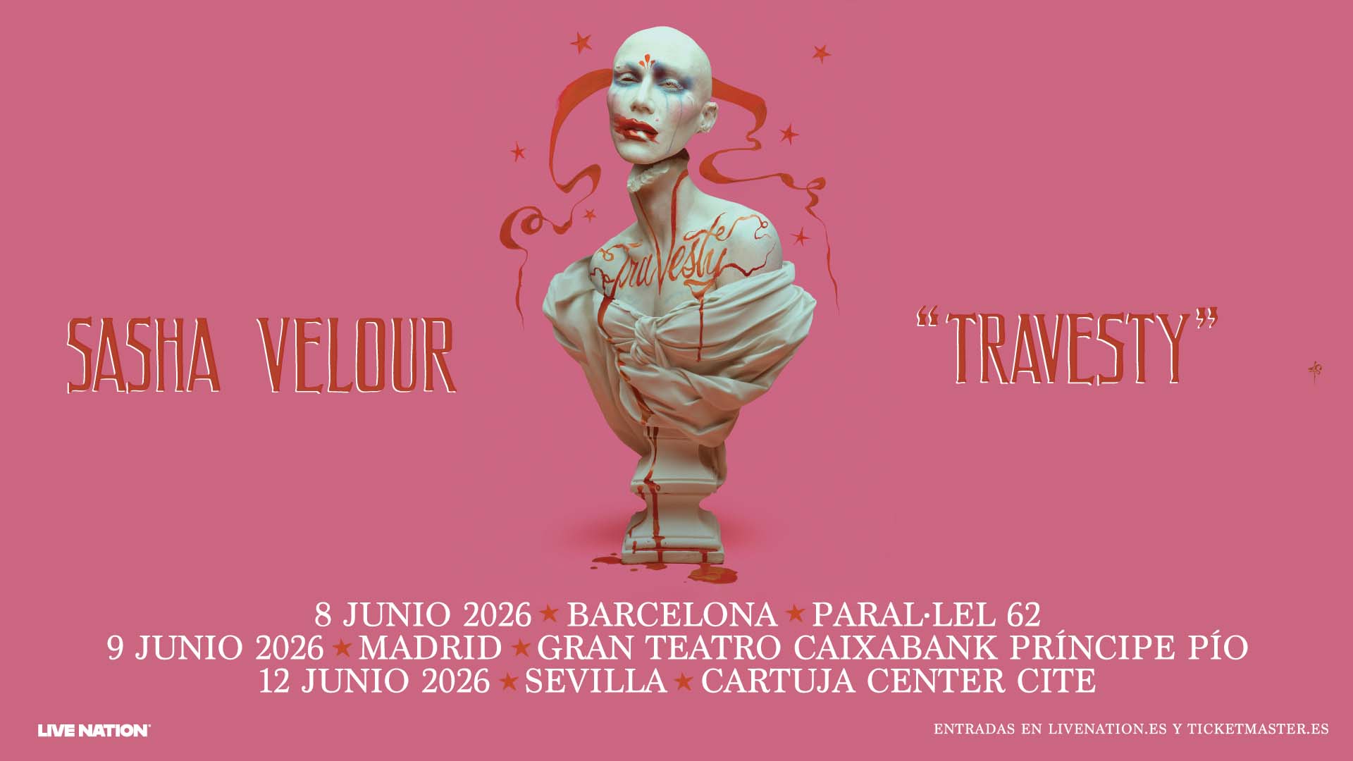 Sasha Velour gira 2026 en España comprar entradas