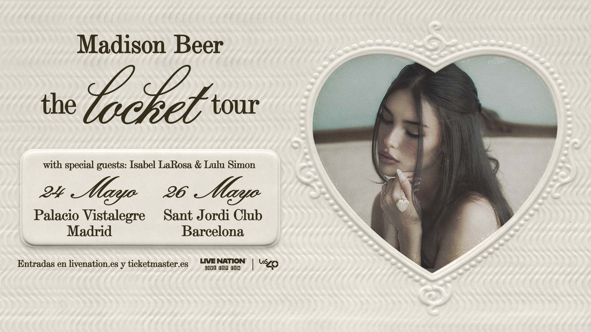 Madison Beer 2026 conciertos en MAdid y Barcelona comprar entradas