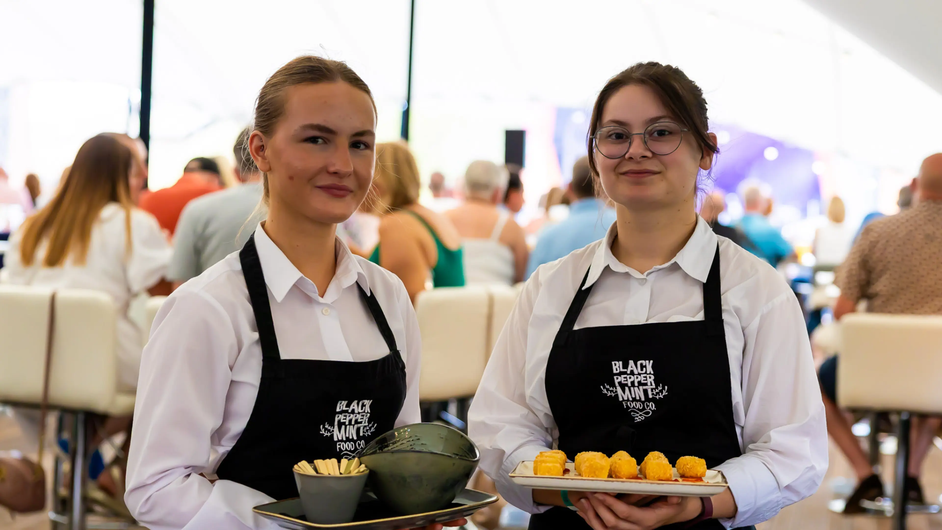Servers at the Lindum Lounge