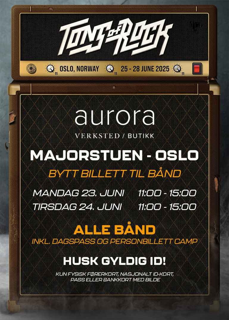 Ticket to wristband at Aurora Verksted