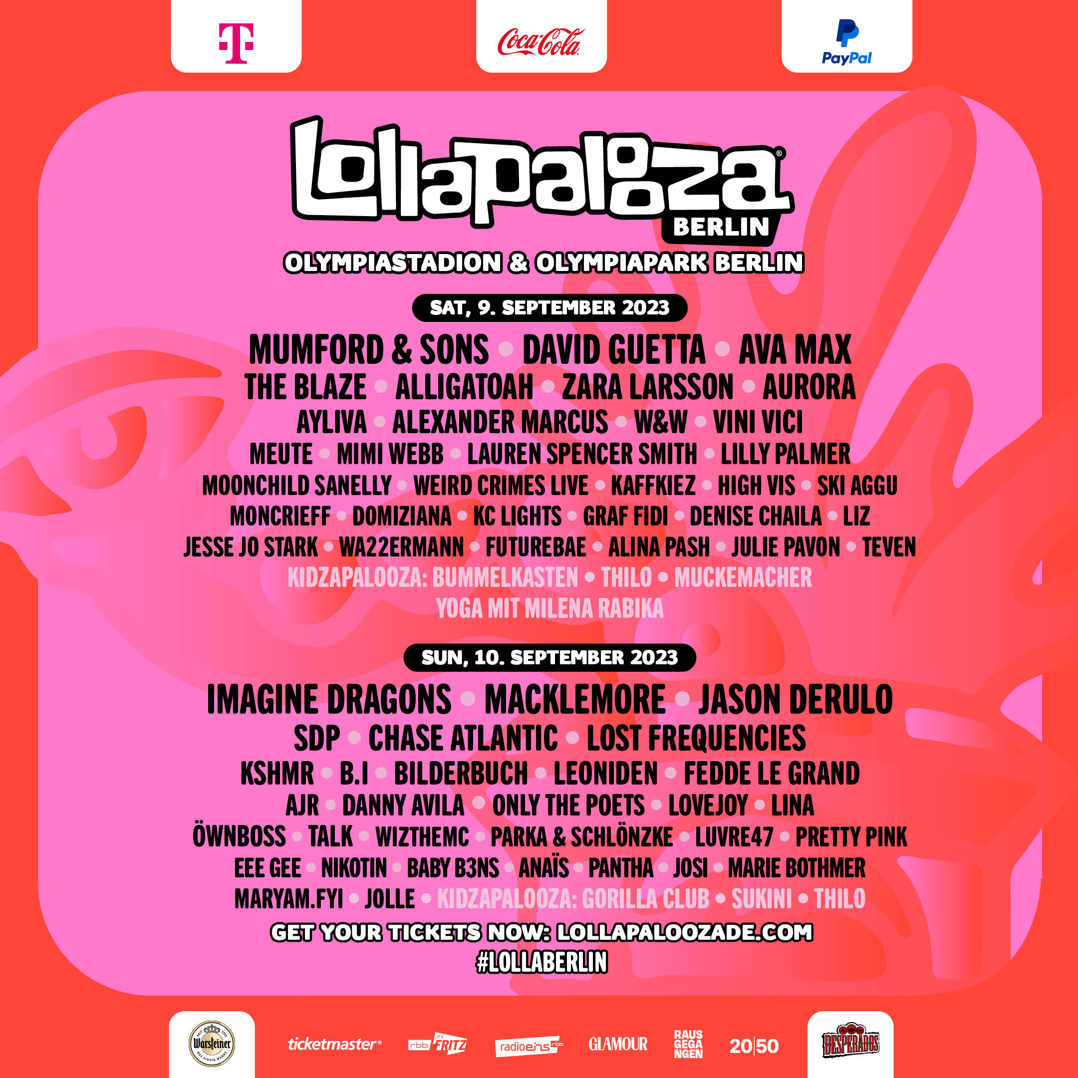 Lollapalooza Berlin 2023 Timeline