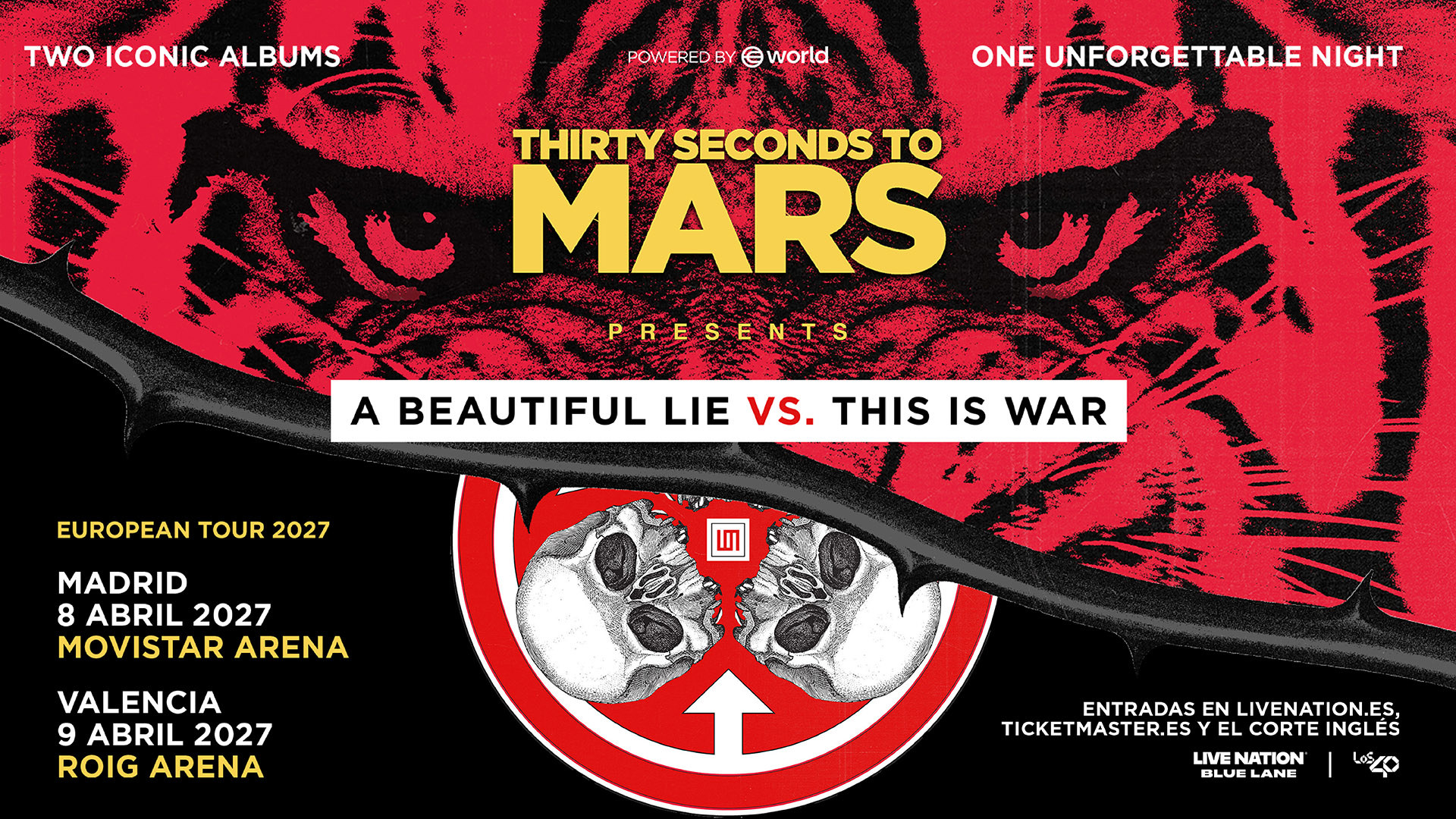 Concierto 30 Seconds To Mars en Valencia y Madrid solicitar acreditaciones en 2026