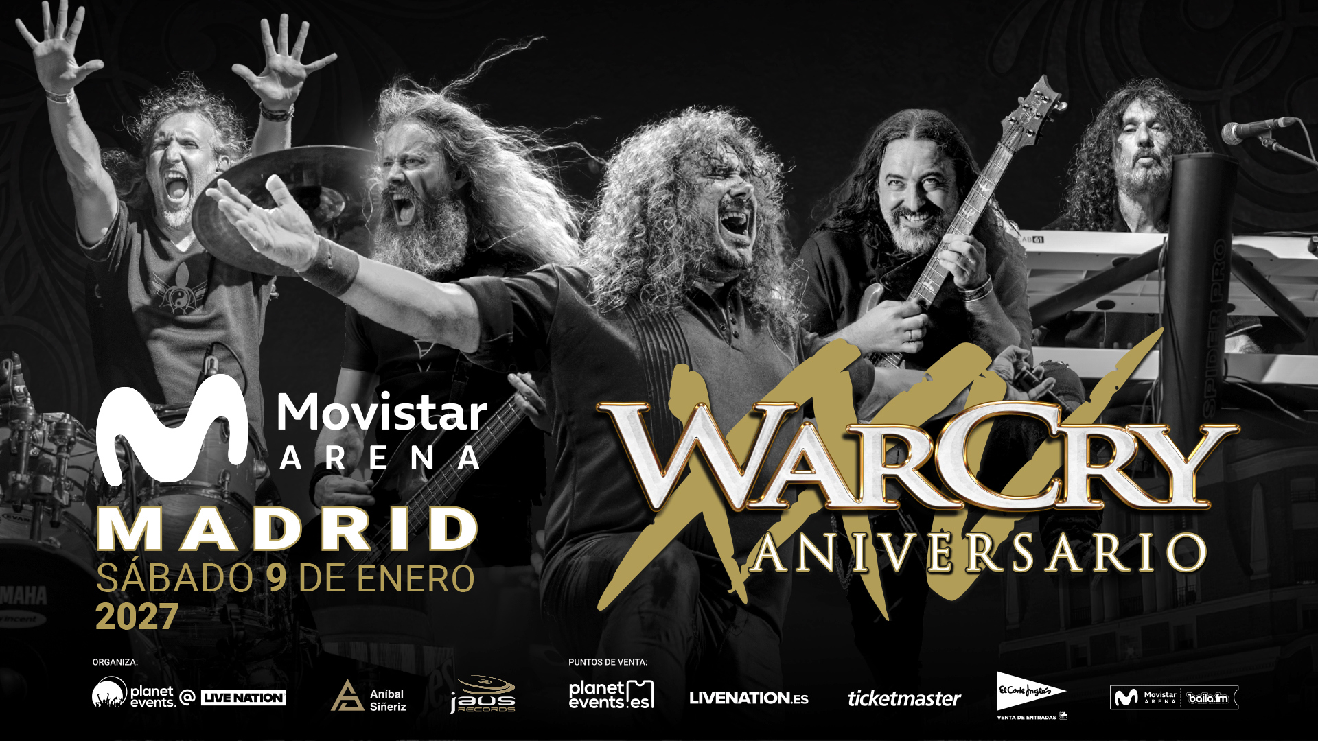 warcry solicitar acreditaciones de prensa para su concierto en Madrid en 2027
