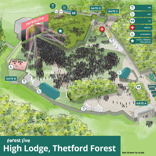 Thetford Forest Venue Map
