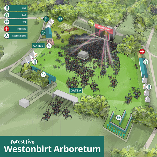 A map of Westonbirt Arboretum