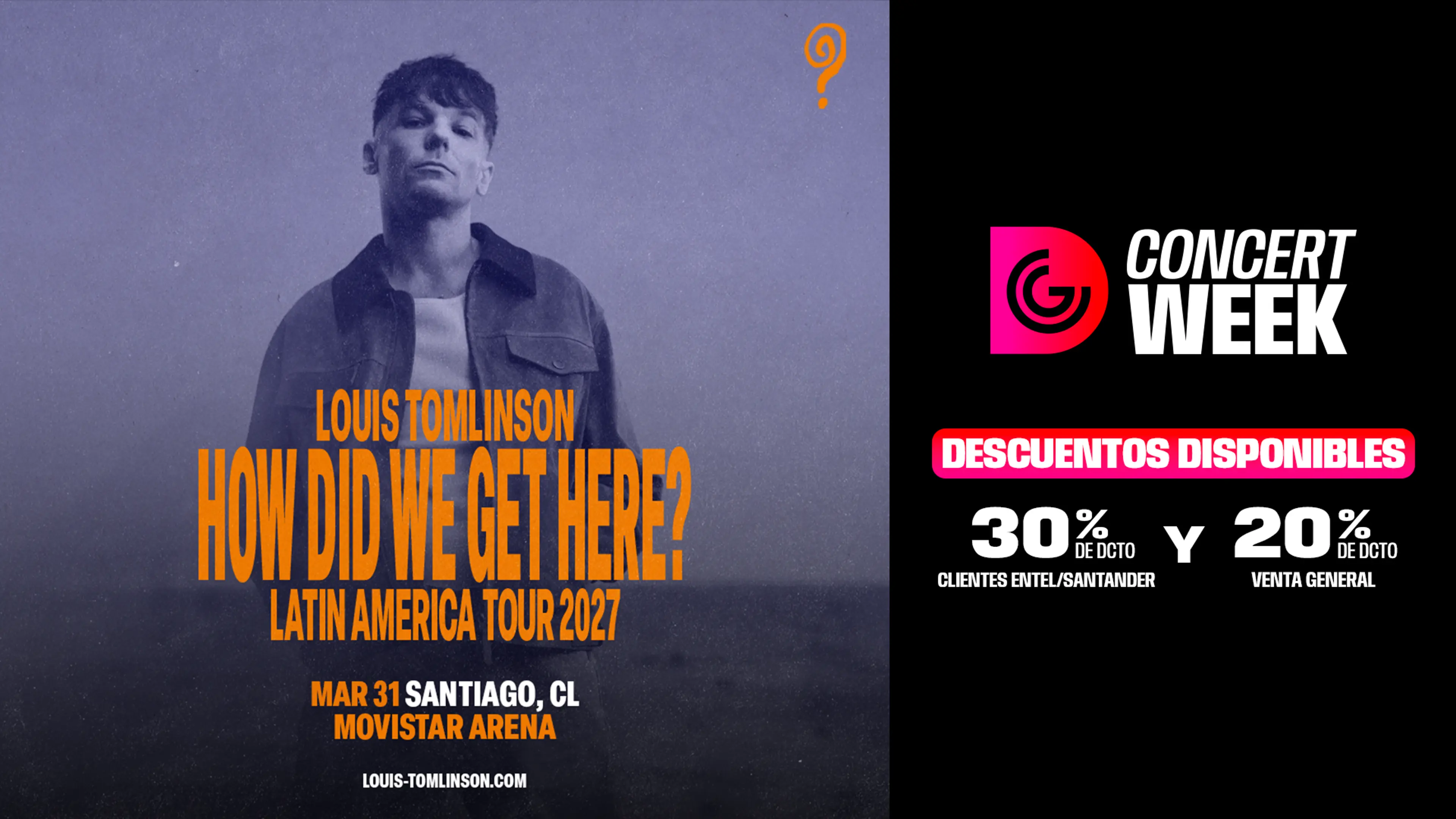Conoce los descuentos que Concert Week tiene para ti Louis Tomlinson
