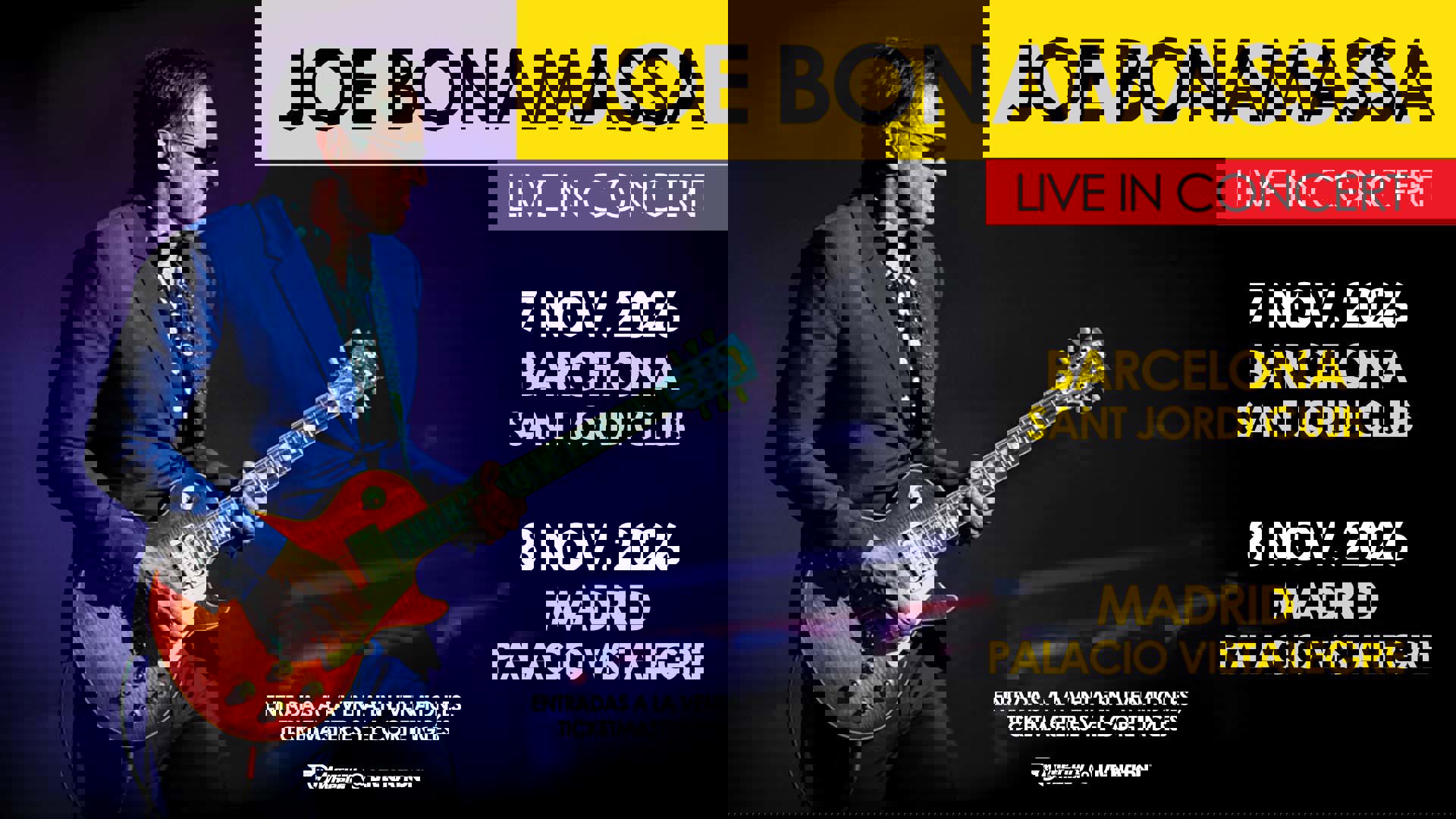 Joe Bonamassa Madrid y Barcelona en noviembre de 2026