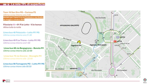 Mappa tram e bus