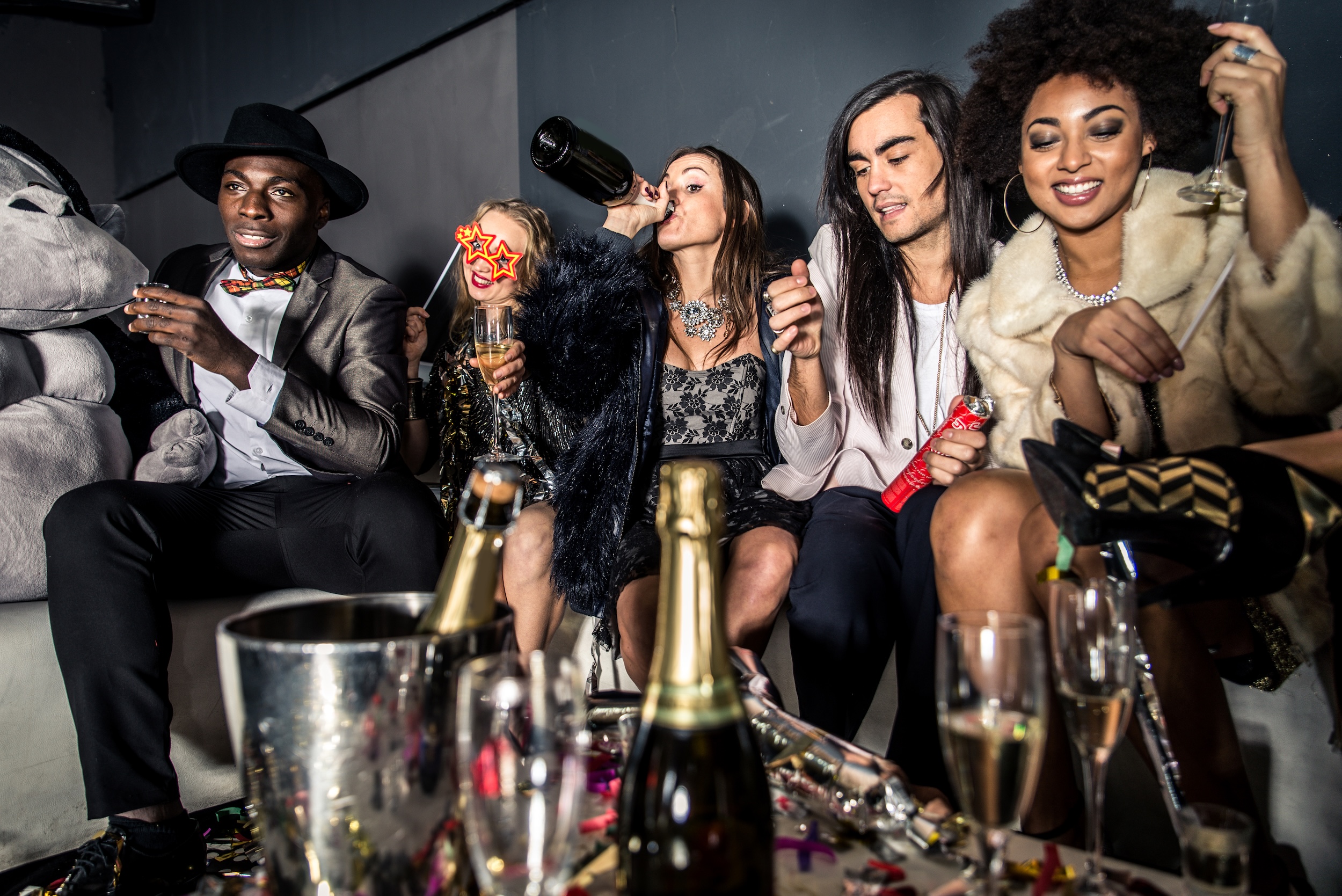 Friends having a party