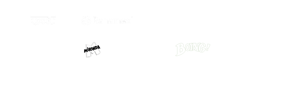Brands: OXXO, Banamex, Little Caesars, Infinix, Dr Pepper, Mirinda, JBL, Boing, Red Bull, Atom Games, Razer, Bubulubu, Maruchan