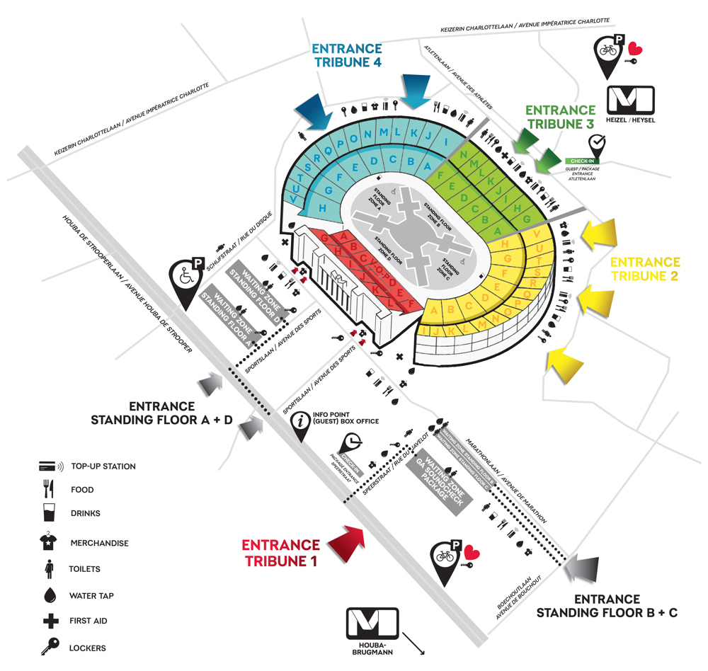 Venue map BTS Brussels