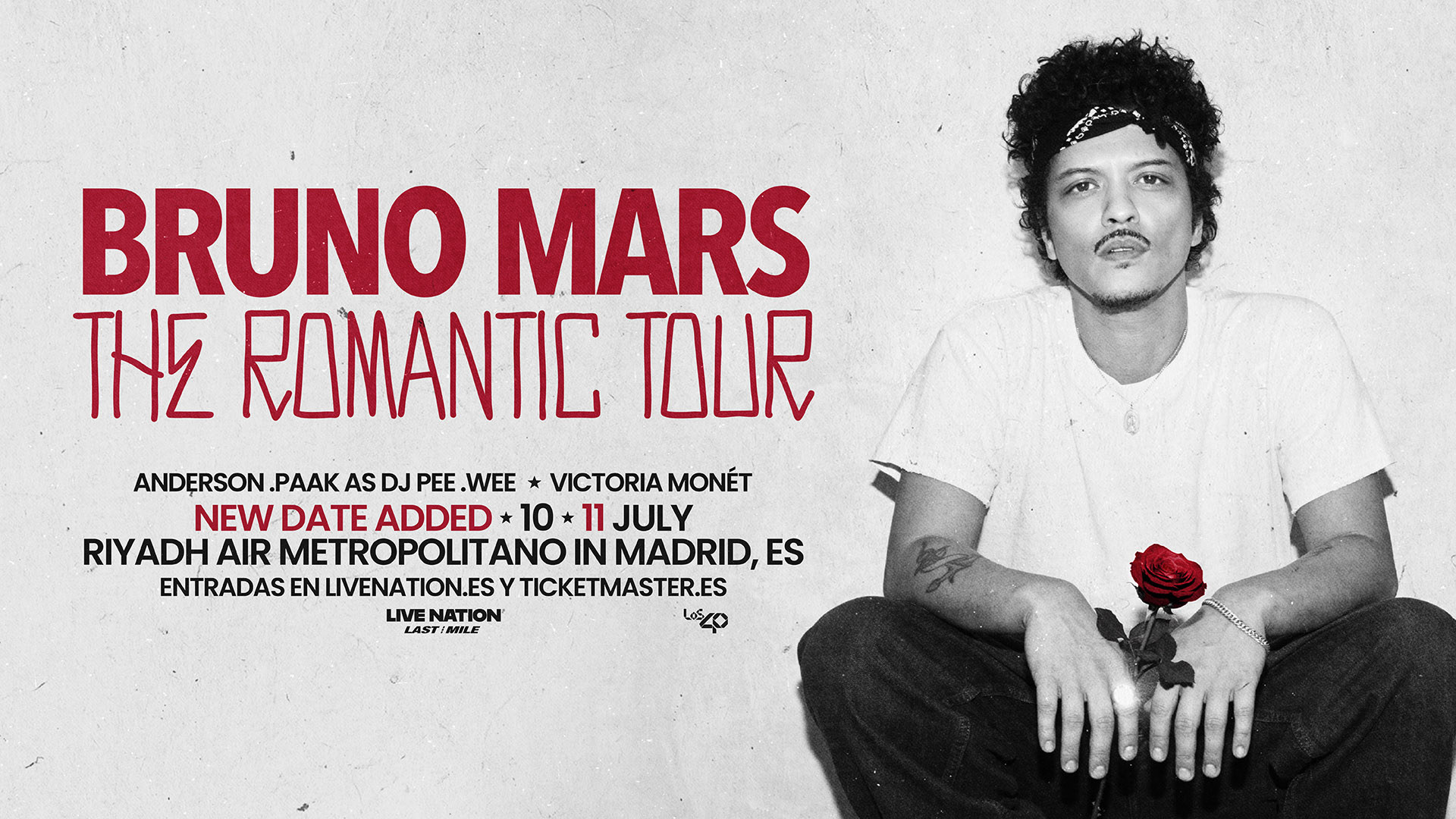 Bruno Mars solicitar acreditaciones de prensa para sus conciertos en Madrid 2026